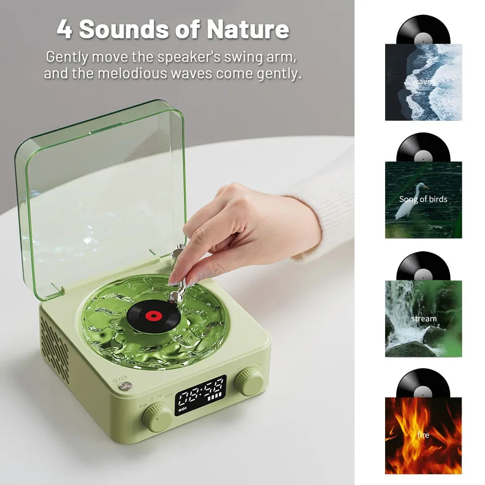 Waves Vinyl Player Bluetooth Speaker 