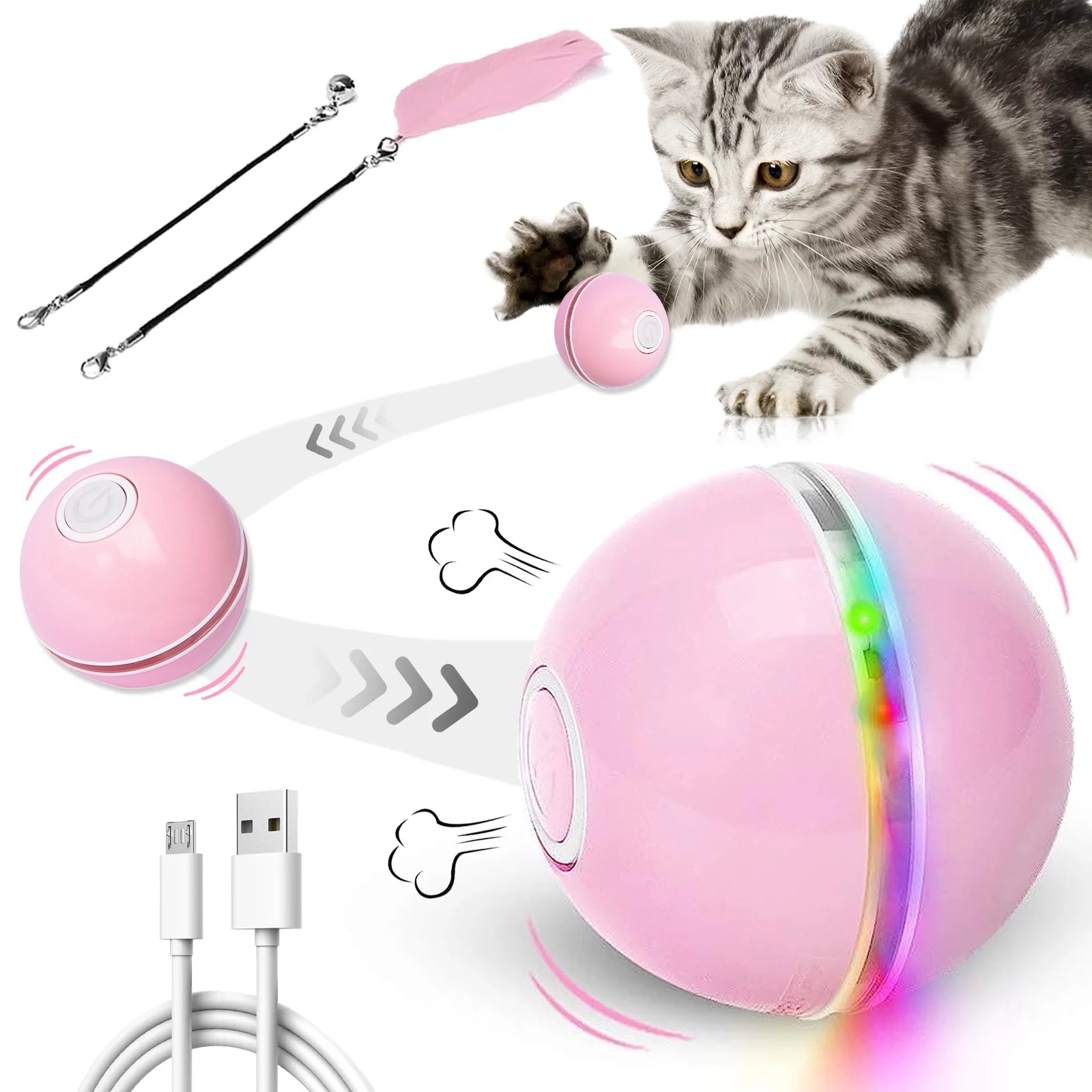 Interactive Electric Cat and Dog Ball 