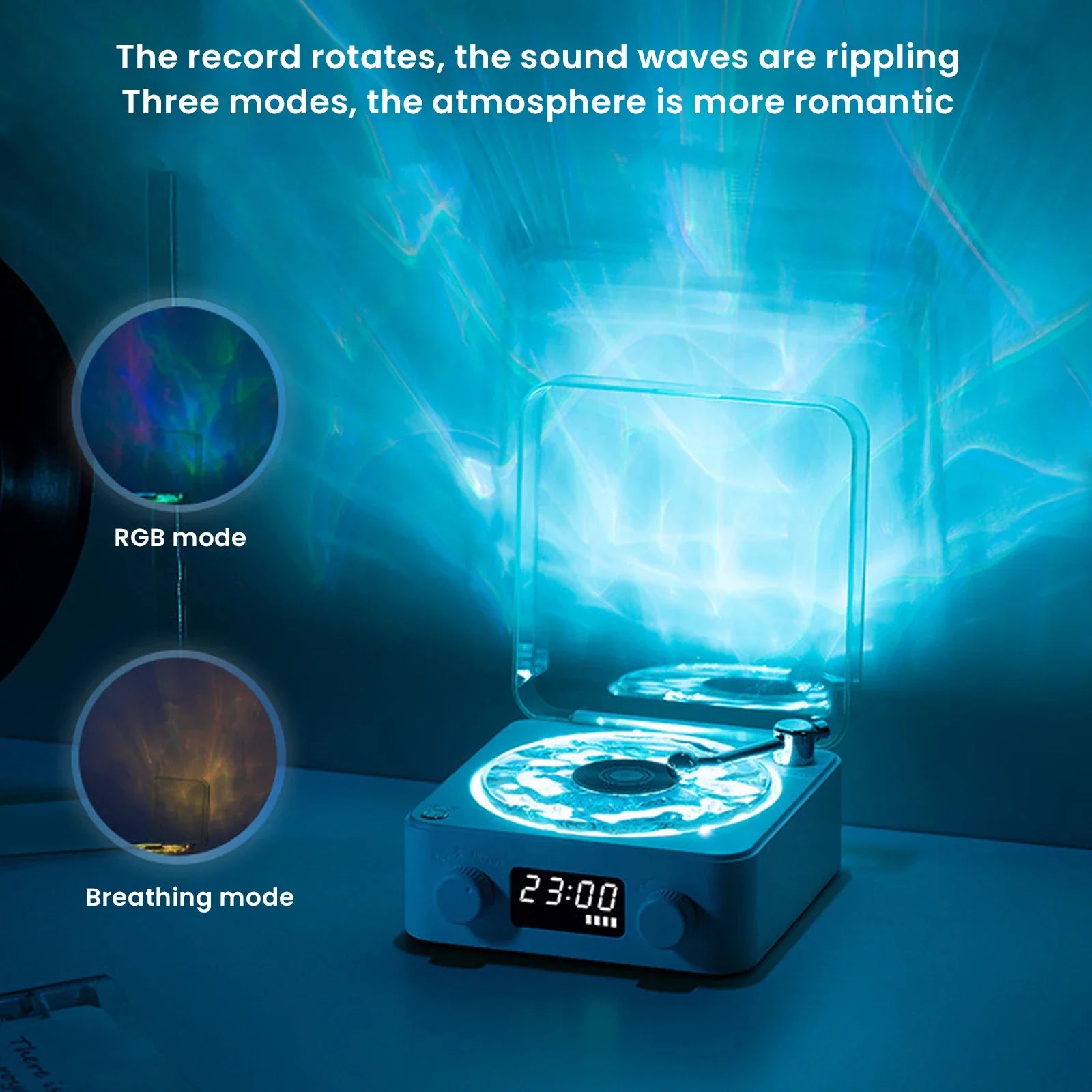 Waves Vinyl Player Bluetooth Speaker 