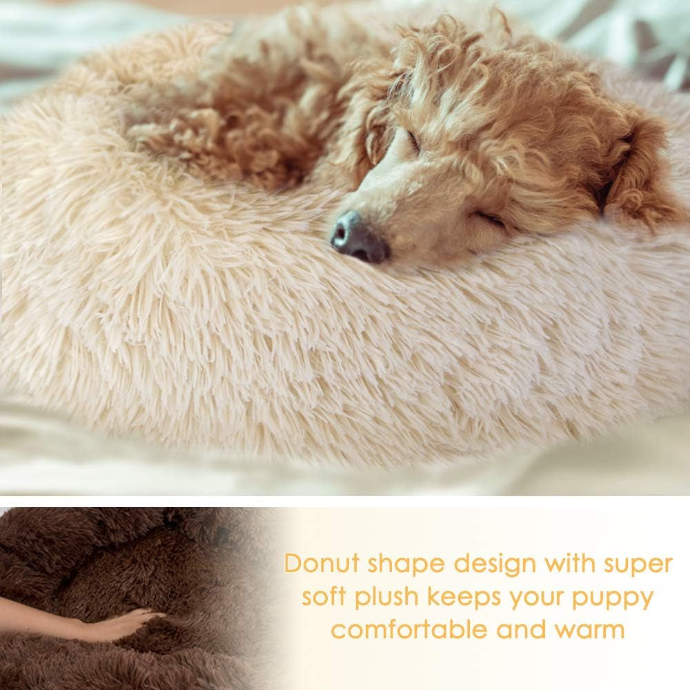 Calming Bed for Small Dogs and Cats, Donut Cuddler 