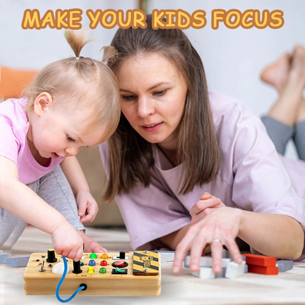 Montessori Wooden Busy Board Sensory Toy