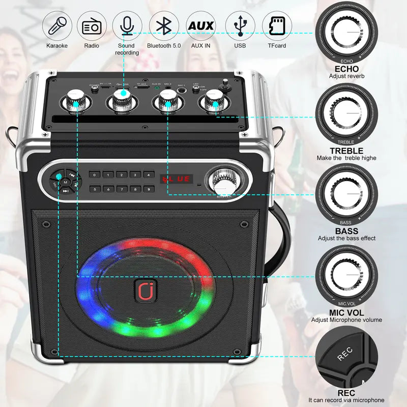 JYX S55 Karaoke Machine with Wireless Microphones