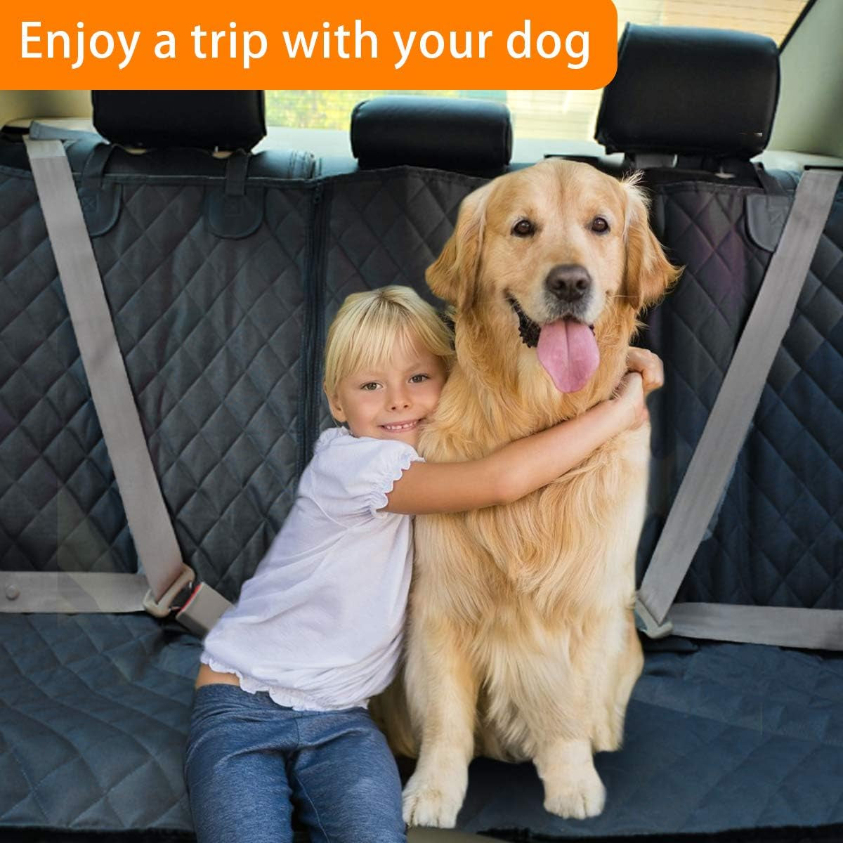 Honest Dog Car Seat Covers with Mesh Window, waterproof and non-slip