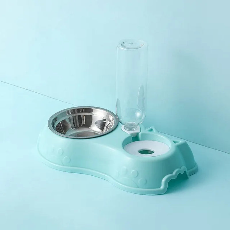 Automatic cat and dog double feeding bowl