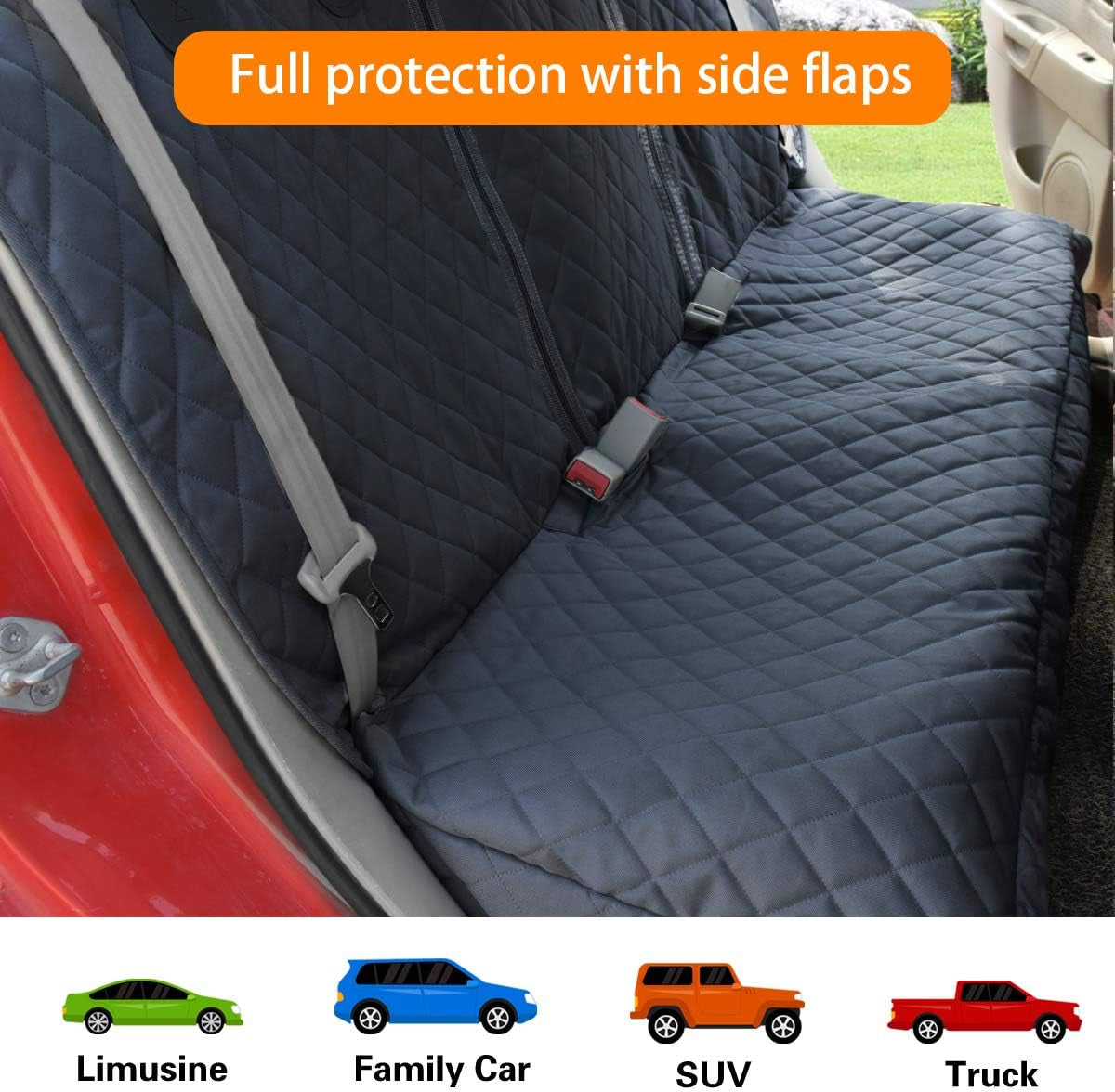 Honest Dog Car Seat Covers with Mesh Window, waterproof and non-slip