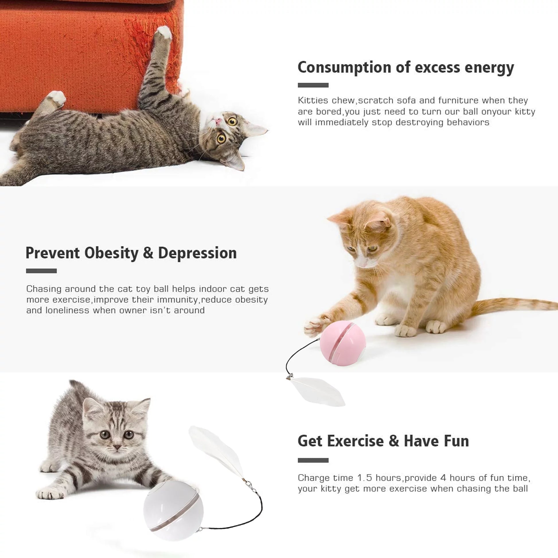 Interactive Electric Cat and Dog Ball 