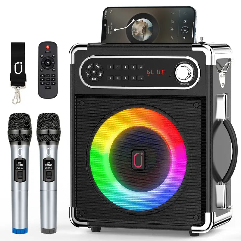 JYX S55 Karaoke Machine with Wireless Microphones